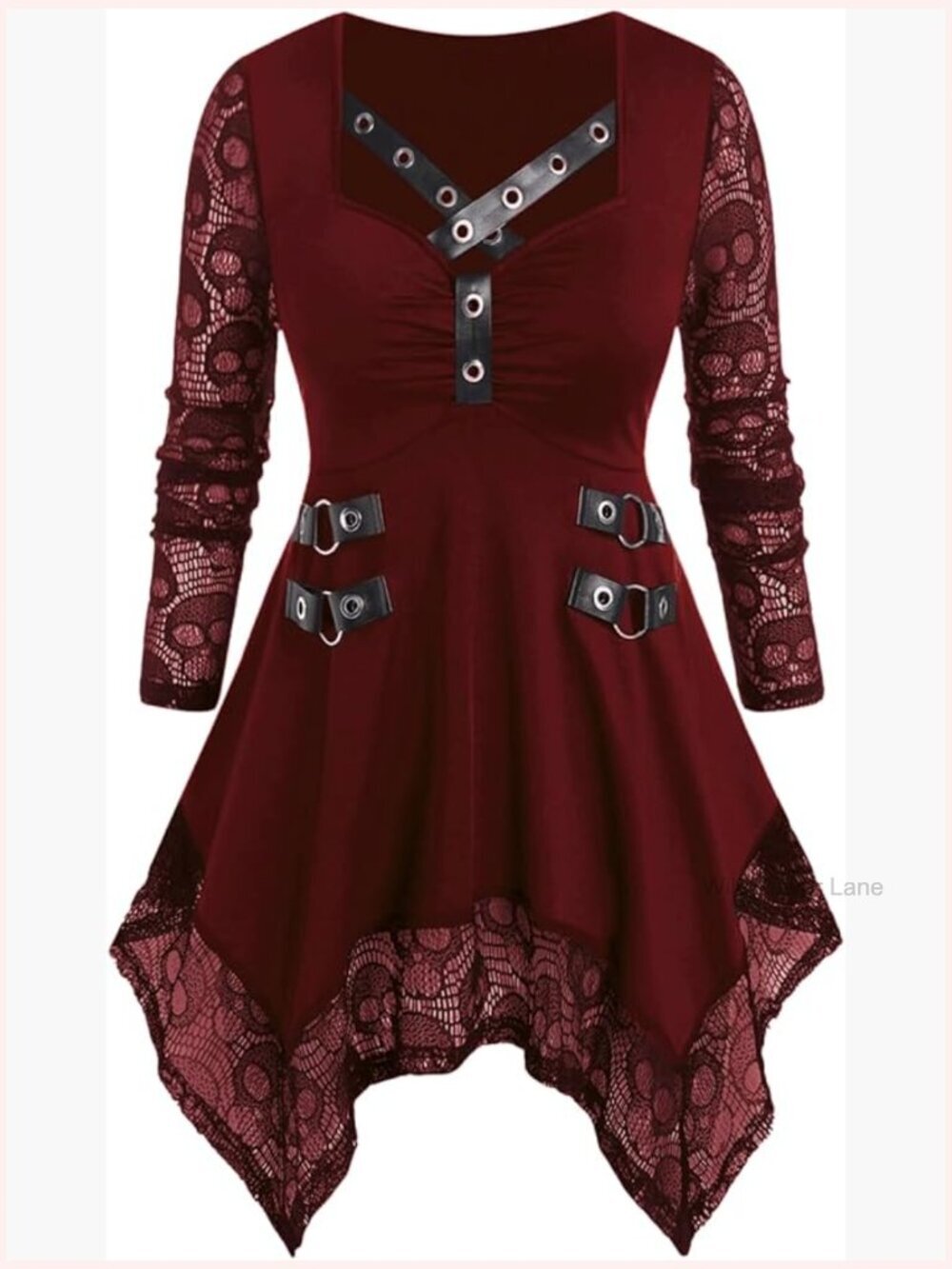 Plus Size Long Sleeve Tunic V-Neck Blouse Swing Top